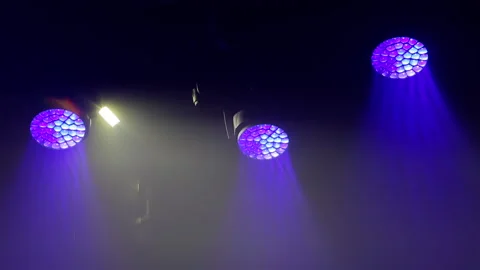 Lighting equipment, Lighting effects. Dynamic strobe light Stock Footage 146392510