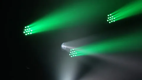 Lighting equipment, Lighting effects. Dynamic strobe light Stock Footage 146392612