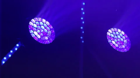 Lighting equipment, Lighting effects. Dynamic strobe light Stock Footage 146392692