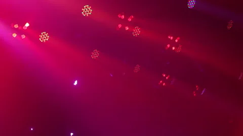 Lighting equipment, Lighting effects. Dynamic strobe light Stock Footage 146508313