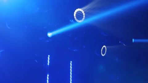 Lighting equipment, Lighting effects. Dynamic strobe light Stock Footage 146508433