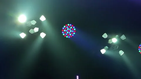 Lighting equipment, Lighting effects. Dynamic strobe light Stock Footage 146508587