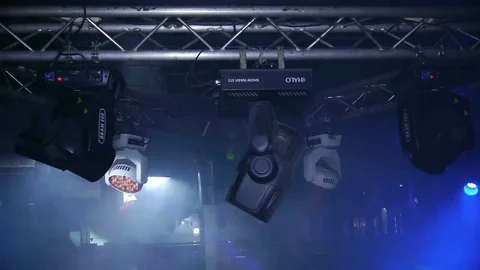 Lighting Equipment Rotating Head Stock Footage 73084998
