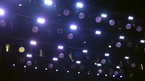 Lighting equipment on the stage Stock Footage 281199193