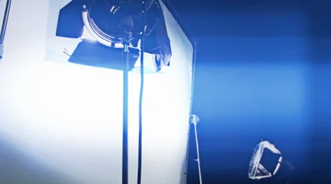 Lighting on a film set Stock Footage 27323312