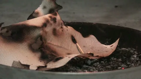 Lighting a fire Stock Footage 23353911