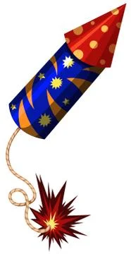 Lighting up the firework Illustration