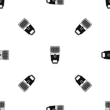 Lighting flash for camera pattern seamless black Illustrazione stock