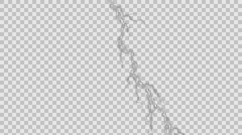 Lighting Flash Thunderbolt on Alpha Channel Stock Footage 64722238