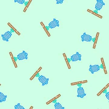 Lighting garden maintenance vector seamless pattern Stock Illustration