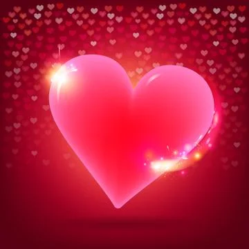 Lighting heart Stock Illustration