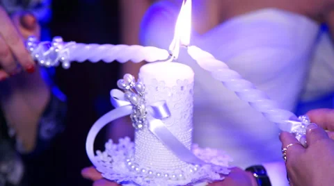 Lighting of the hearth at the wedding 動画素材 55564846