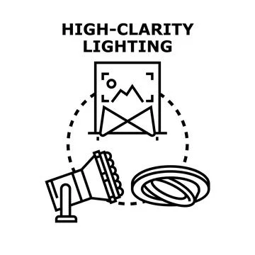 Lighting high clarity for visual content development Stock Illustration