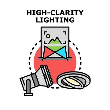 Lighting high clarity for visual content development Stock Illustration