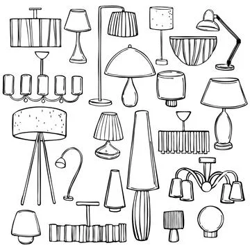 Lighting in the house. Vector  illustration Stock Illustration