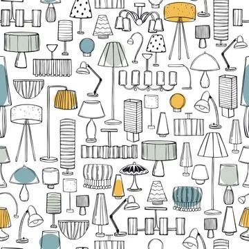 Lighting in the house. Vector  pattern Stock Illustration