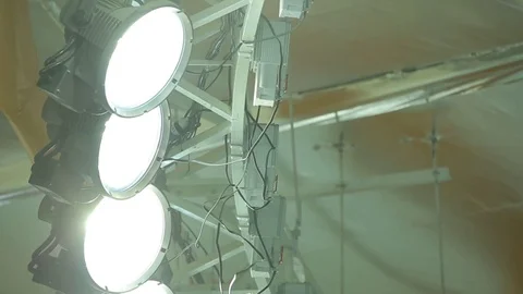Lighting at the Ice Palace Stock Footage 73026989