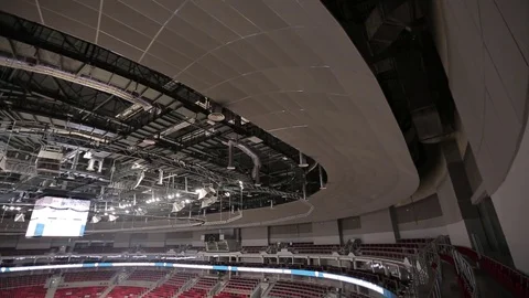 Lighting at the Ice Palace in Sochi Stock Footage 73046809