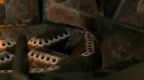 Lighting kitchen stove HD Stock Footage 5982649