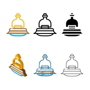 Lighting lamp color icon range vector Stock Illustration