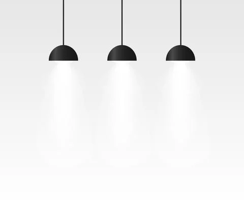 Lighting Lamp Empty Space, in mockup style Stock Illustration