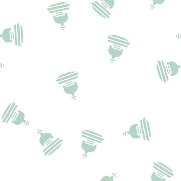 Lighting lamp glyph vector seamless pattern Stock Illustration
