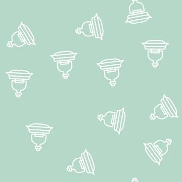 Lighting lamp line vector seamless pattern Stock Illustration