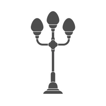 Lighting lamp with three plafonds. Vector illustration for theme design. Isol Stock Illustration