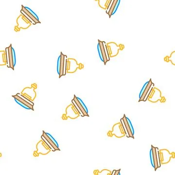 Lighting lamp vector seamless pattern Stock Illustration