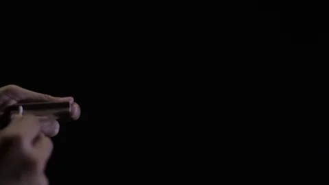 Lighting a Match - Black Background Stock Footage 78163577