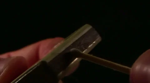 Lighting Match, Extreme Close Up. HD 스톡 동영상 24852258
