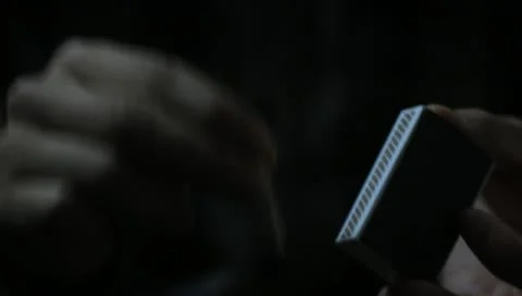 Lighting a match Stock Footage 10791521