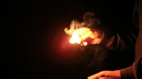 Lighting Match Stock Footage 17460452