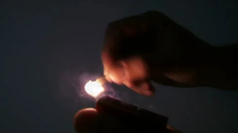 Lighting a match slow motion. Close Up. Stock Footage 20509653