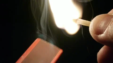 Lighting a match. Slow Motion. Stock Footage 20506092