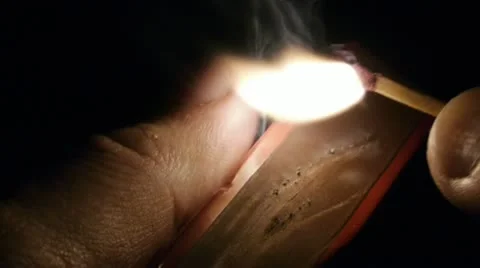 Lighting a match. Slow Motion. Stock-Footage 20506252