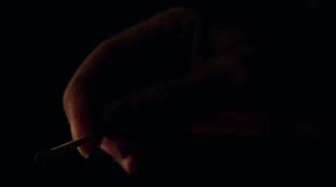 Lighting a match in slow motion . Stock Footage 60409308