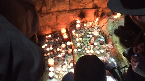 Lighting Memorial Candles Stock Footage 51542625
