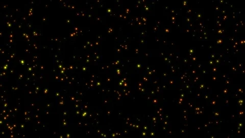 Lighting particle effects glowing loop animation yellow lights animated overlay Stock Footage 273003857