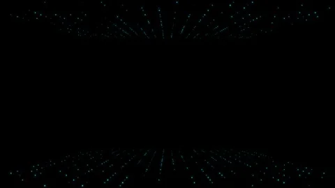 Lighting particles black background blue glowing dots blinking loop animation Stock Footage 291566440