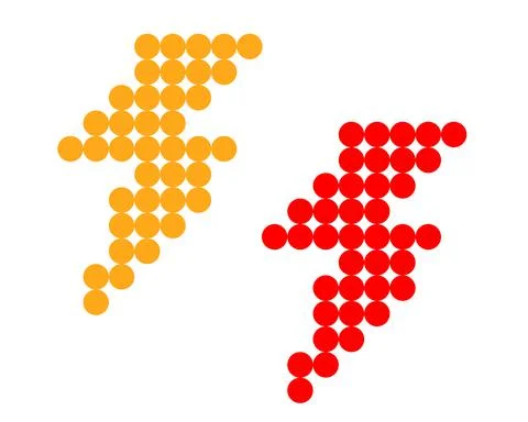 Lighting pattern. Dots pixel lighting image. Vector Illustration of pixel art Stock Illustration