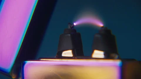 Lighting Up A Plasma Lighter In The Darkness Macro Shot Stock Footage 164296068