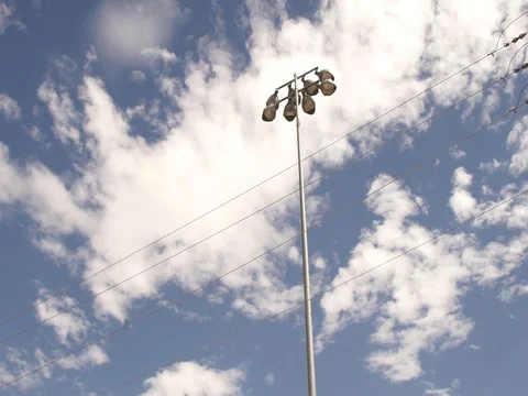 Lighting Pole With Cloudy Sky MAH03327 Video stock 92190831