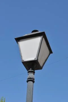 Lighting post closeup. Stock Photos