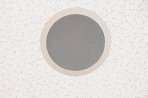Lighting for retail shelving, the construction of the ceiling, close-up Stock Photos