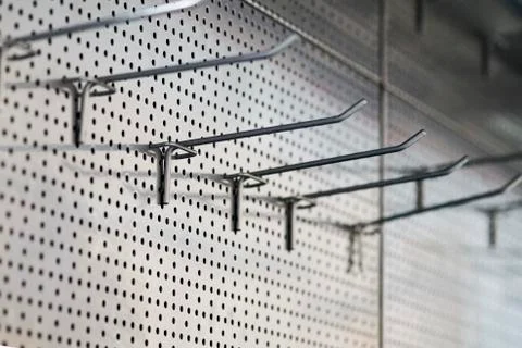 Lighting for retail shelving, empty store shelves Stock Photos