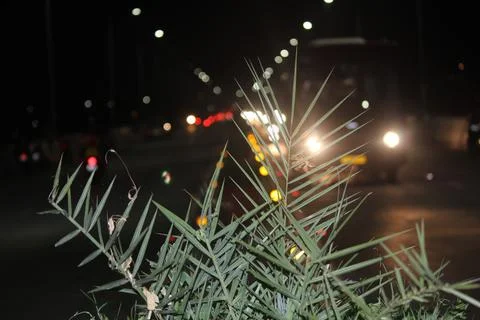 Lighting on road Stock Photos