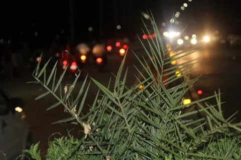 Lighting on road Stock Photos