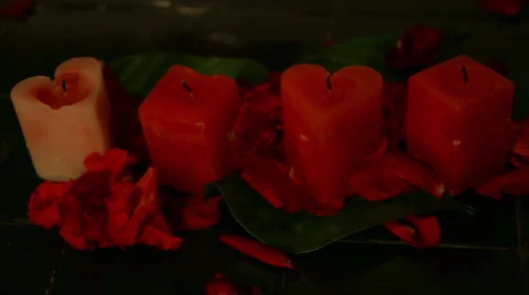 Lighting Romantic Candles Stock Footage 978513