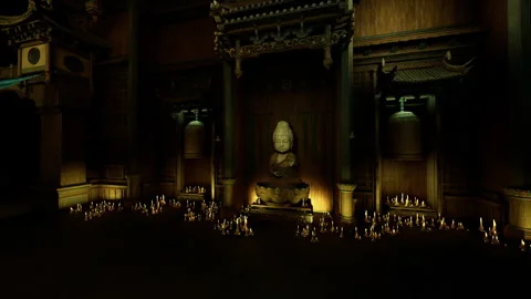 Lighting sacred offerings. Ritual of devotion and spiritual illumination Stock-Footage 334043224